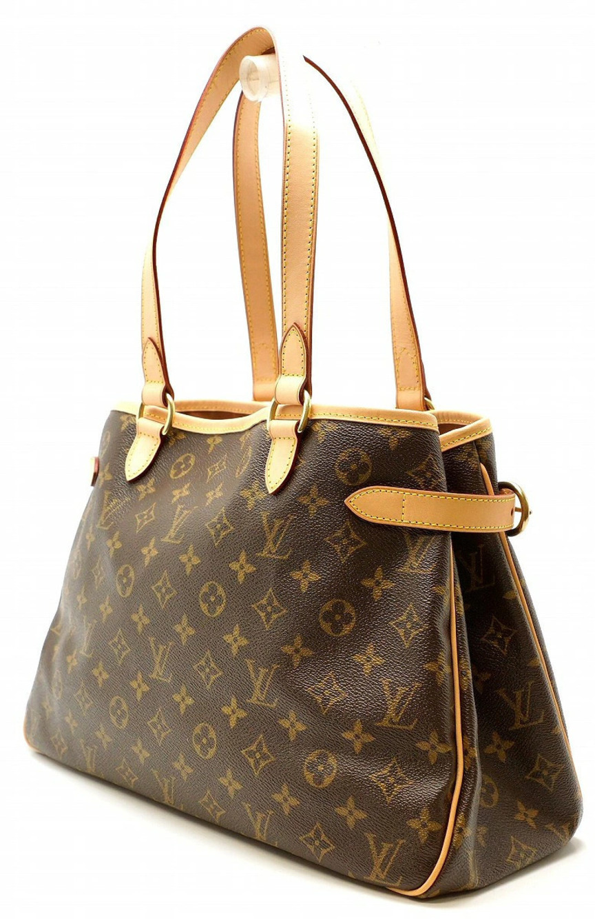 Louis Vuitton Shoulder Monogram Batignolles Bag Tote Horizontal Brown